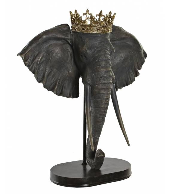 Dekoracija ELEPHANT CROWN juoda