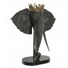 Dekoracija ELEPHANT CROWN juoda