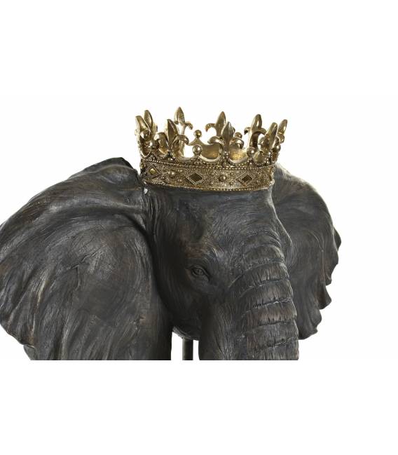 Dekoracija ELEPHANT CROWN juoda