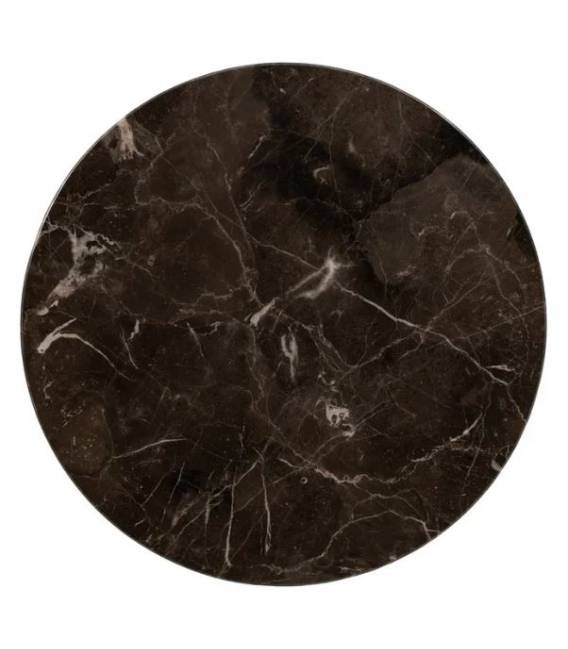 Šoninis staliukas BLACK MARBLE Ø50 juodas