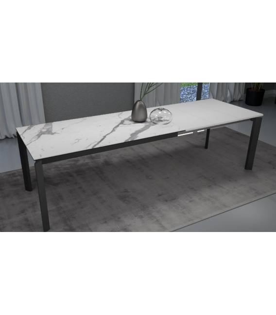 Išskleidžiamas stalas TEKNO 160(280)x90 bianco statuario opaco