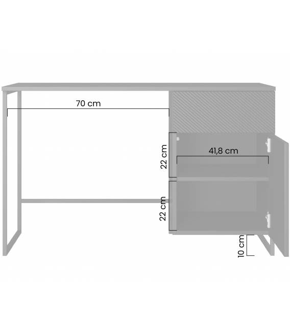 Darbo stalas TASHA 120x55 kašmyro